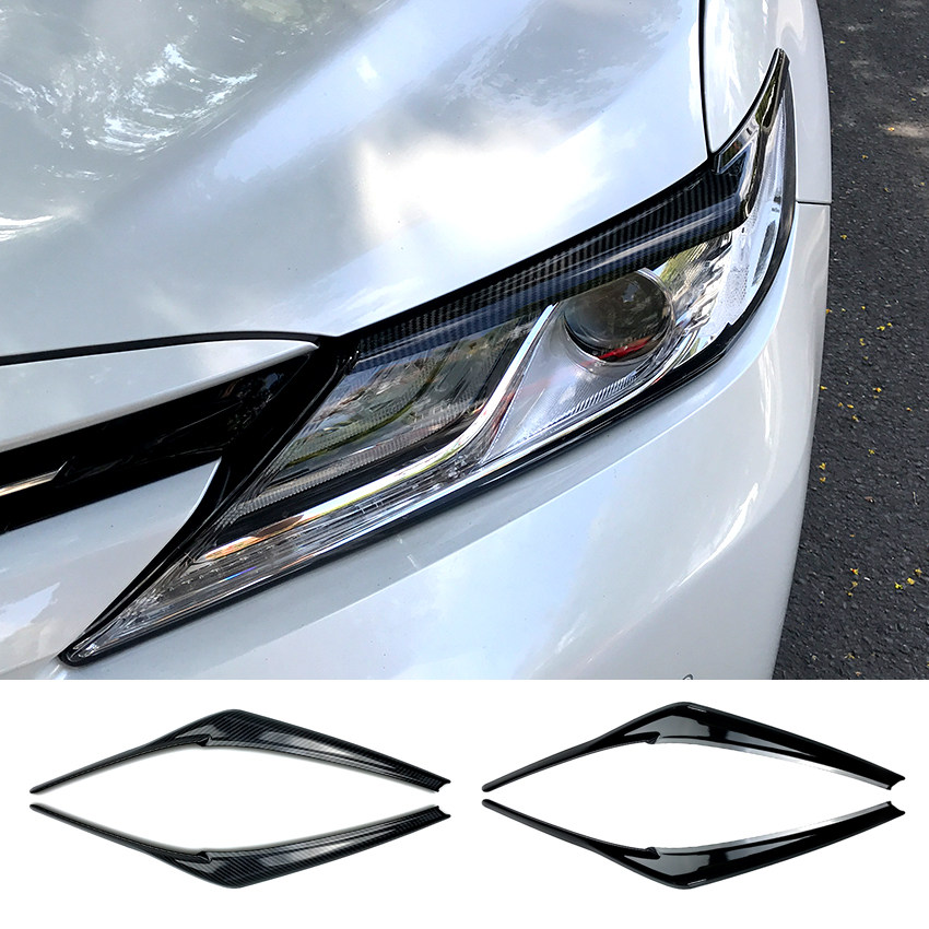适用丰田凯美瑞 Camry 2018+ 前大灯灯眉装饰车贴外饰改装