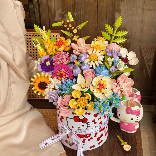 送男女生圣诞礼物积木花束