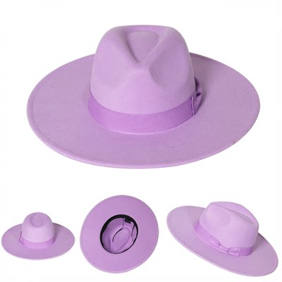 en's soft ora hat 9.5 jazz hat fashion bow top hat peach hea
