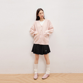 奶油色软糯亲肤麻花开衫 秋季 新款 INRM 宽松长袖 毛衣外套