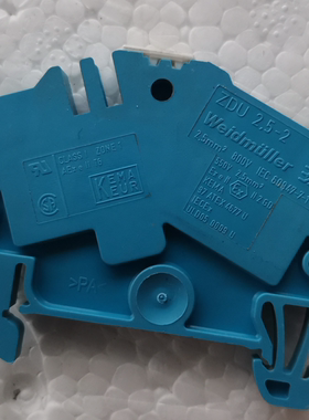 Weidmuller魏德米勒 ZDU 2.5-2 BL直通型接线端子蓝色 1772070000