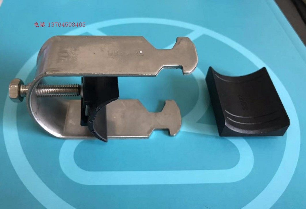 304不锈钢金属电缆夹UB30-38SS C型导轨电缆固定线夹子 径30-38mm