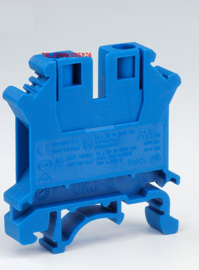 UKJ-6BU 蓝色 UPUN 上海友邦电气，10平方轨道式全铜接线端子排