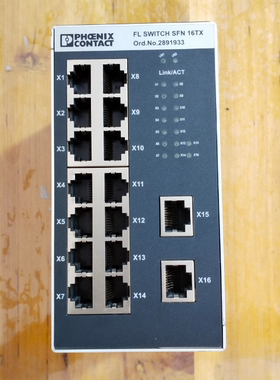 全新原装正品菲尼克斯以太网络交换机2891933 FL SWITCH SFN 16TX