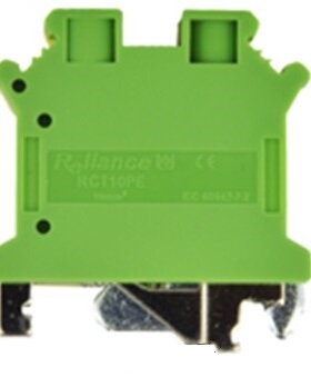 现货 Reliance成都瑞联电气 黄绿色接地型导轨接线端子排 RCT10PE