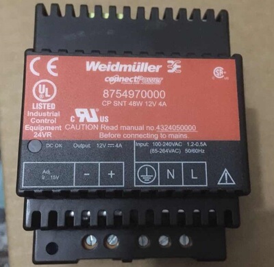 原装正品魏德米勒开关电源导轨模块CP SNT 48W 12V 4A 8754970000