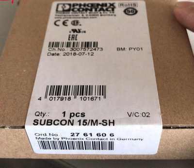 现货 2761606 Phoenix菲尼克斯D-SUB 总线连接器 SUBCON 15/M-SH