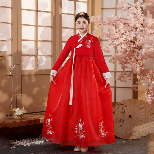 朝鲜长裙韩服古装写真舞蹈演出服