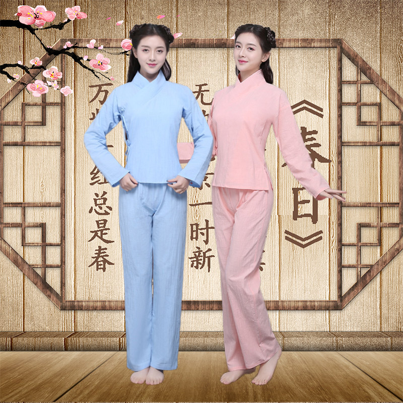 棉麻古风睡衣女交领儒裙中国风套装日常打底改良汉服中衣中裤禅服在类目 女装/女士精品, 唐装/民族服装/舞台服装, 民族服装/舞台装中 - 来自Buy2taobao.com提供专业的淘宝代购服务