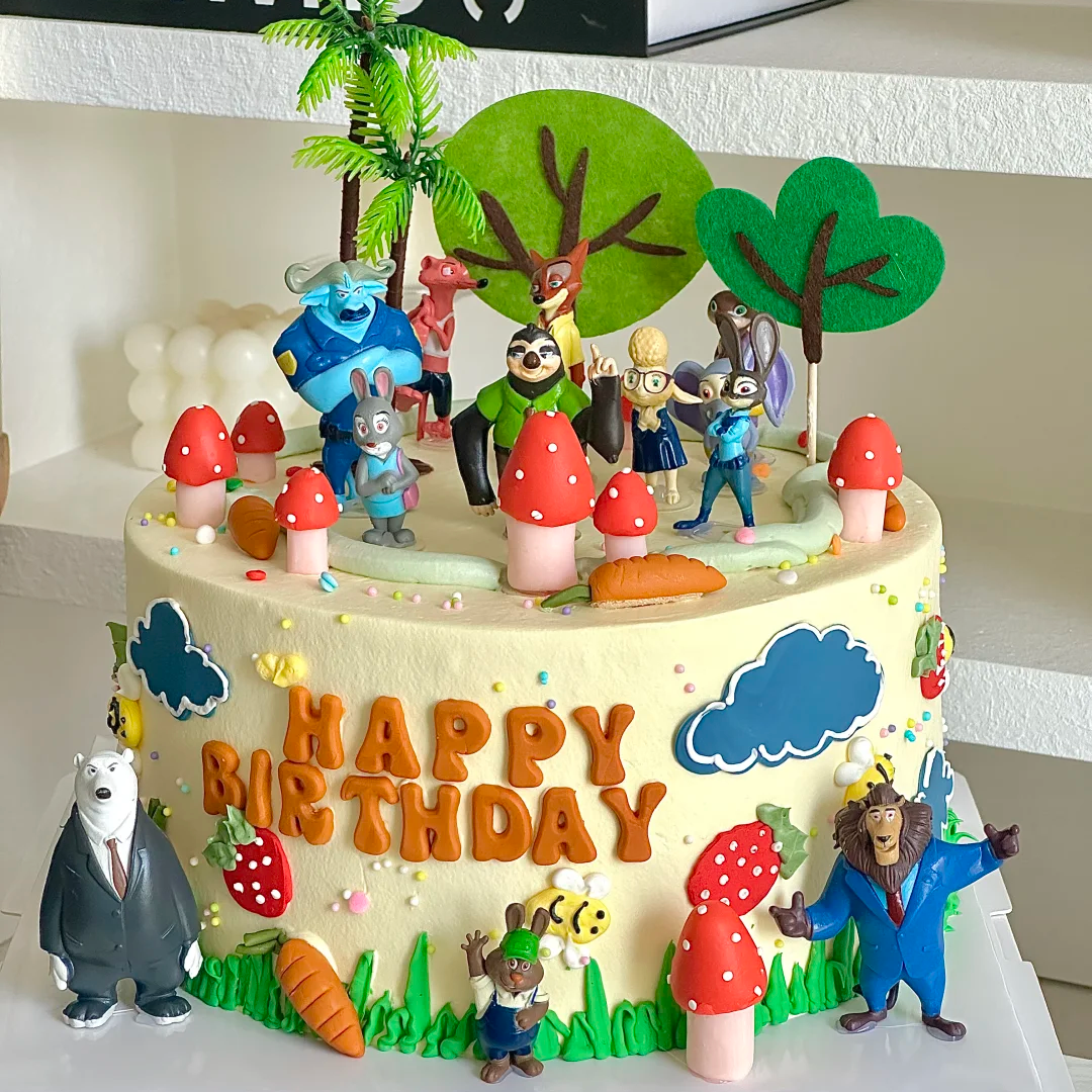 疯狂动物城蛋糕装饰摆件