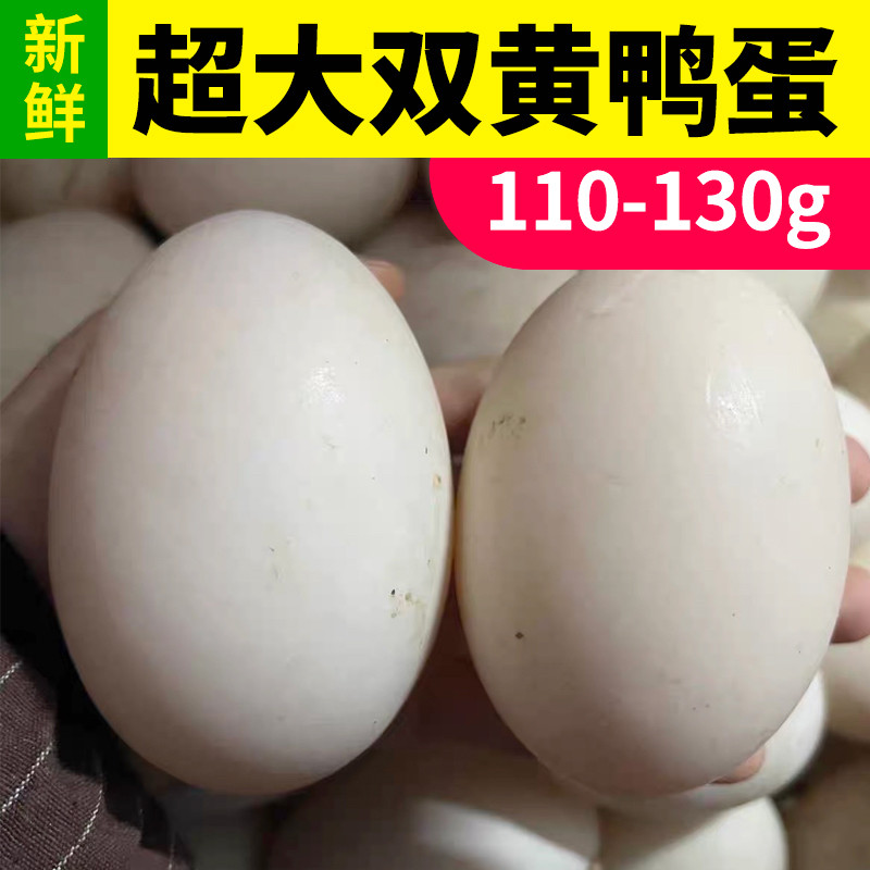 散养特大双黄鸭蛋110-130g正宗农家新鲜土鸭蛋宝宝辅食包邮批发