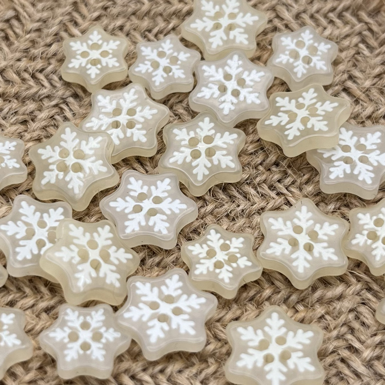 圣诞节树脂纽扣圣诞节雪花手工扣子发饰发夹diy材料diy饰品配件