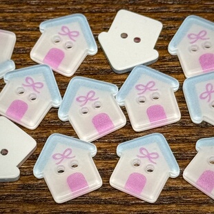 卡通糖果色蝴蝶结小房子纽扣发夹甜美可爱刘海夹侧边夹发卡发饰扣