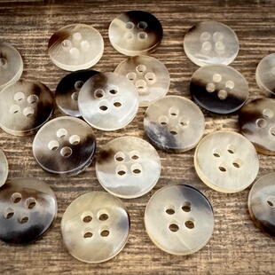 复古天然黄牛角扣子衬衫毛衣开衫衬衣扣连衣裙大衣扣衣服装饰扣