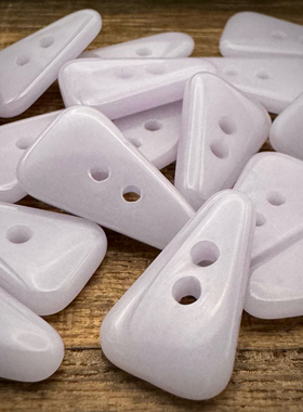 紫色陶瓷纽扣两眼三角形扣子针织开衫童装外套毛衣服扣DIY可爱扣