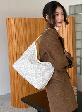 韩国EMO狗牙包流浪包HOBO包拉链休闲子母购物袋印花妈咪包托特包