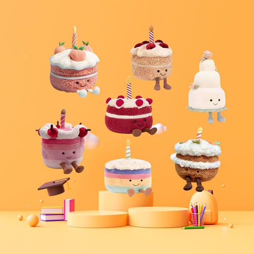 jellycat彩虹婚礼草莓樱桃蛋糕