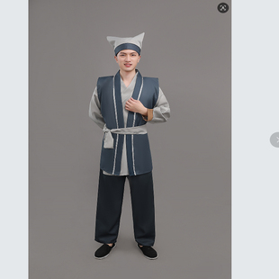 古代家丁佣人服装男古装话剧演出服茶楼酒店跑堂工作服表演服舞台