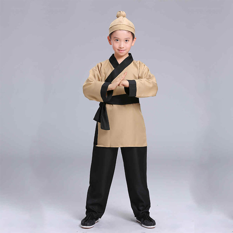 古装汉服套装儿童店小二村民衣服