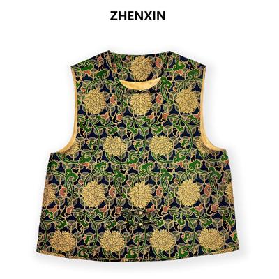 【缠枝莲花】钱小萍宋锦马甲新中式国风上衣百搭春秋时尚气质