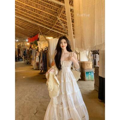 一颗甜桃yi日ket季t暮LPA伊甸园》吊带连《衣裙女夏仙女裙收腰长