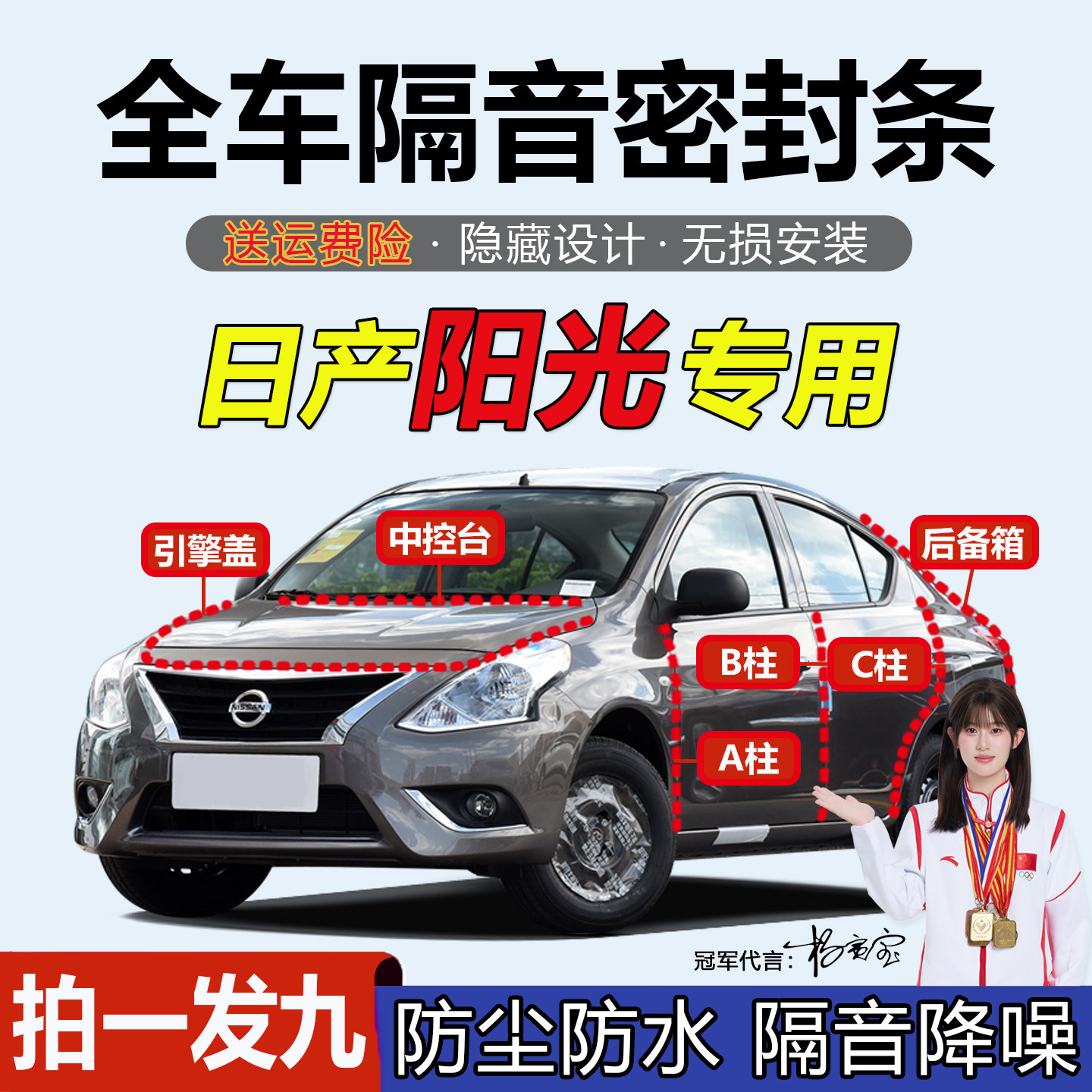 日产阳光汽车ABC柱中控台密封条