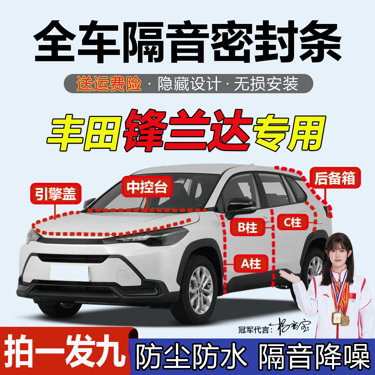 容易安装丰田锋兰达车门密封条