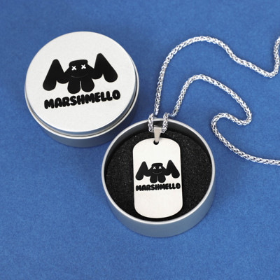 军牌风项链吊坠棉花糖同款