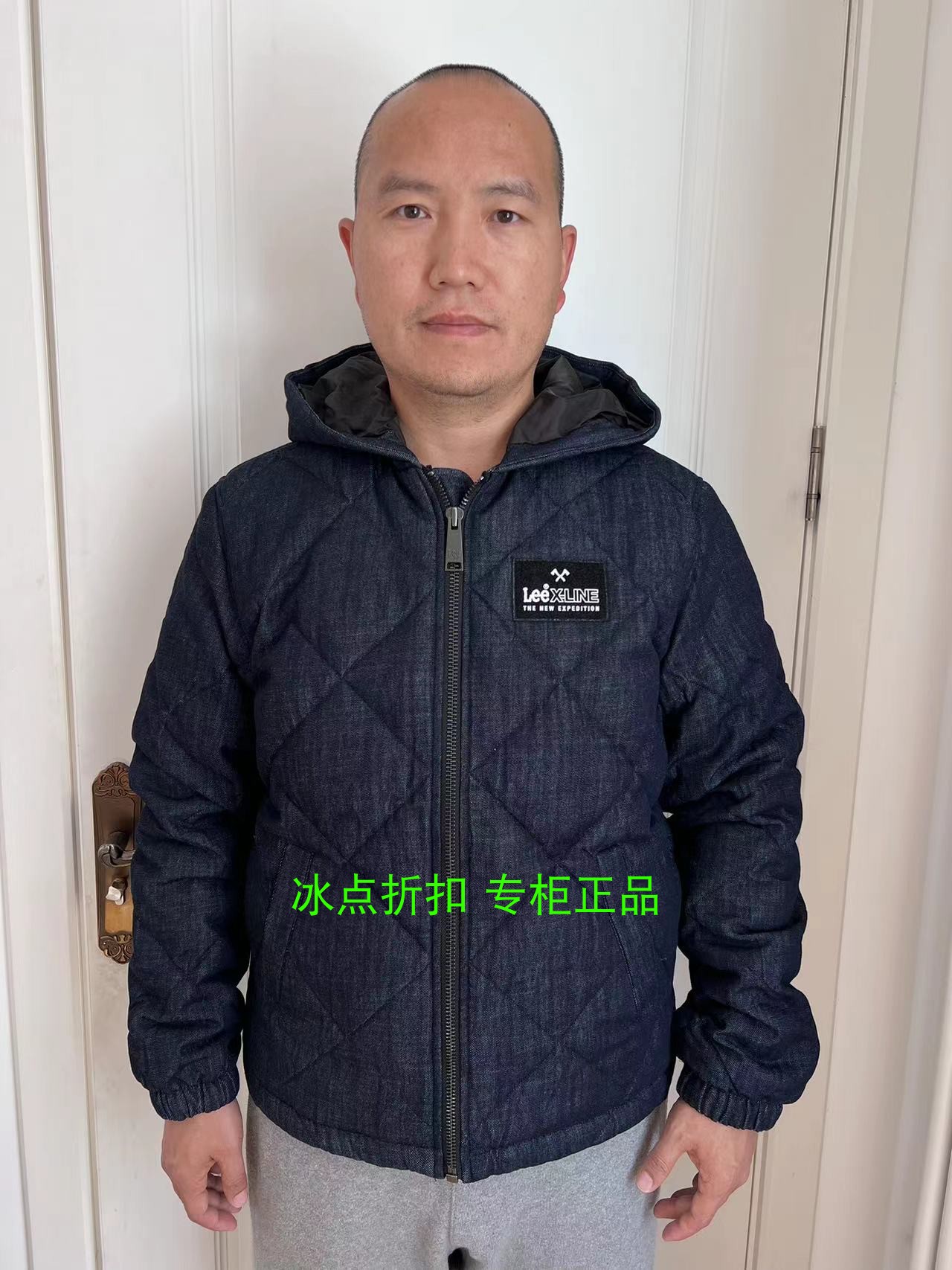 Lee专柜正品专柜正品LMT0017442HG00F-898L00男士休闲连帽羽绒服
