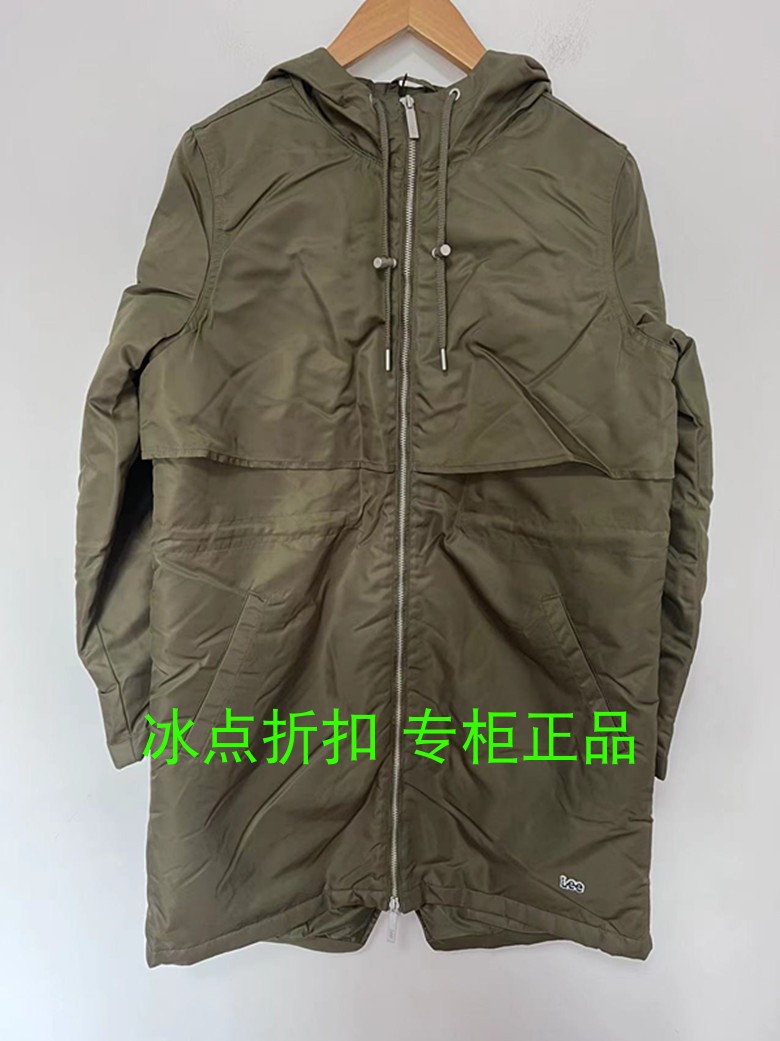 Lee专柜正品L434093KD8FX女士休闲冬季宽松连帽中长款保暖羽绒服
