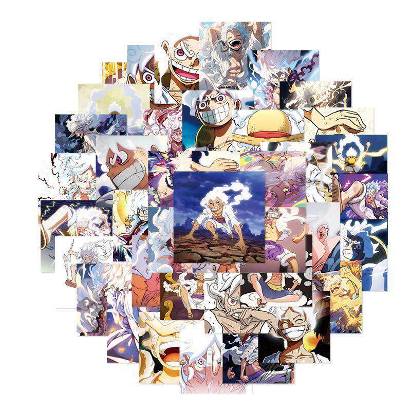 100张热血日漫海贼王路飞尼卡周边贴画手机diy手账笔记本装饰贴纸