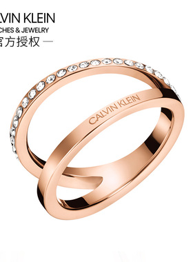Calvin Klein/凯文克莱专柜正品描绘系列简约时尚男女情侣ck戒指
