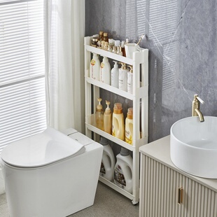8/9/12cm卫生间超窄缝隙柜马桶边收纳架厨房夹缝置物架门后推车储