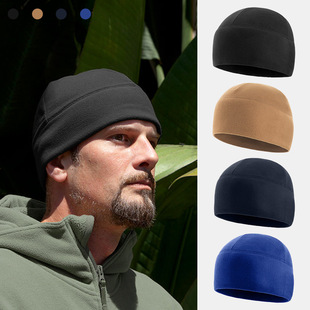 跨境秋冬保暖帽子骑行帽战术加厚男女士户外保暖防风抓绒套头帽子