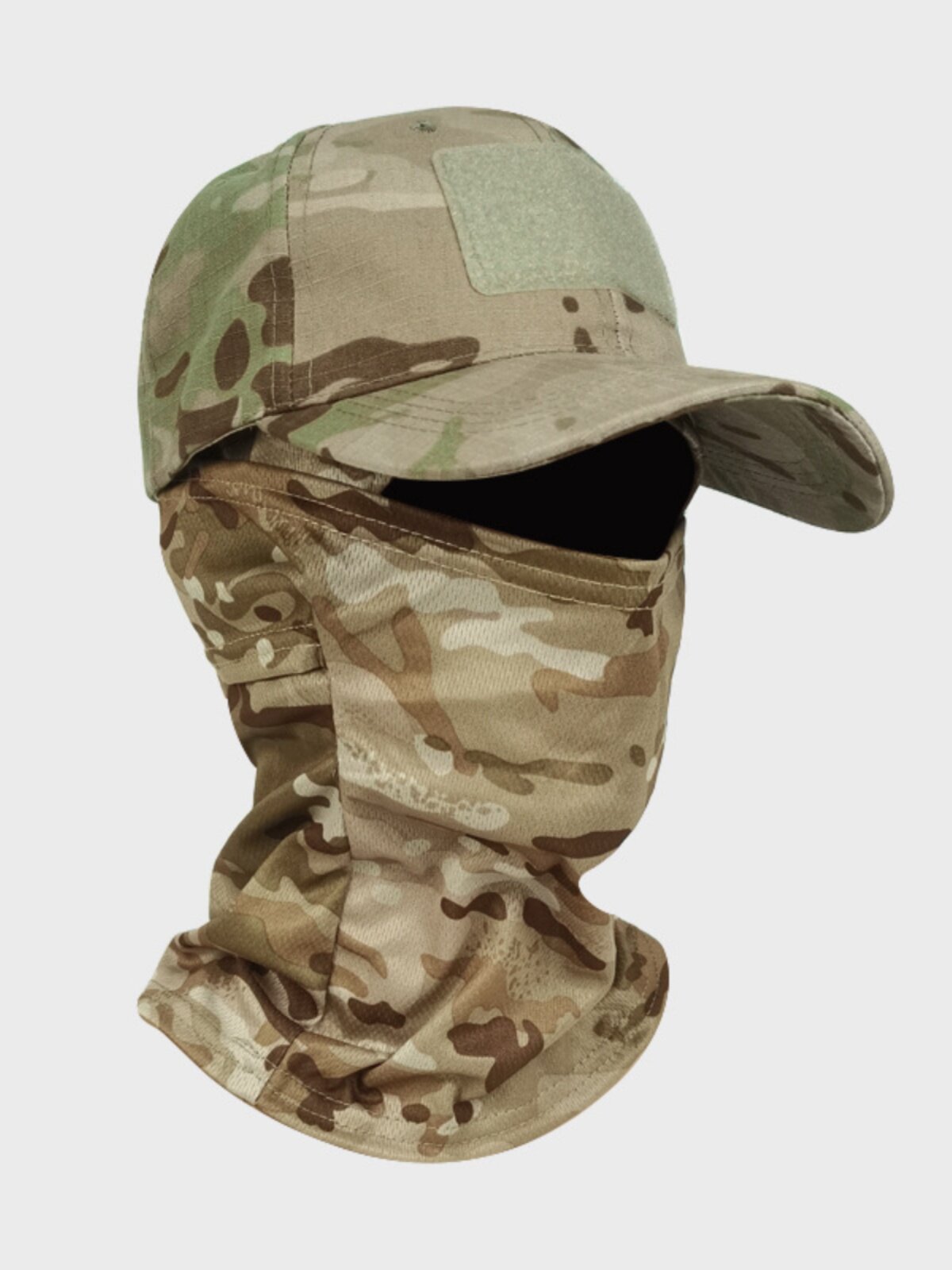 Camouflage With Face Shield Cross-Border Tactical Baseball Outdoor Hiking Mountaineering Fishing Sun Protection Sunshade_voghion.com