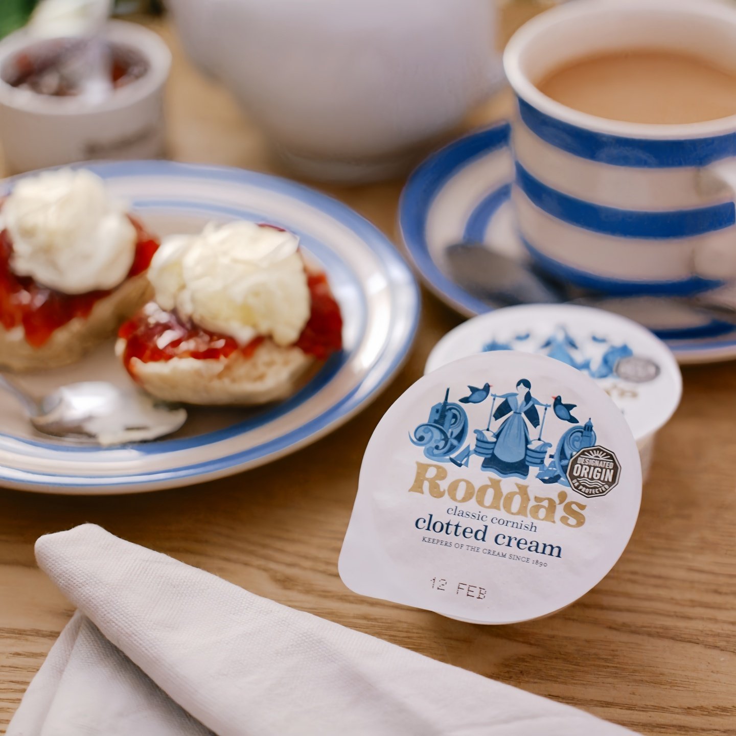 英国康沃尔凝脂奶油英式套餐司康草莓果酱Rodda's  Clotted Cream