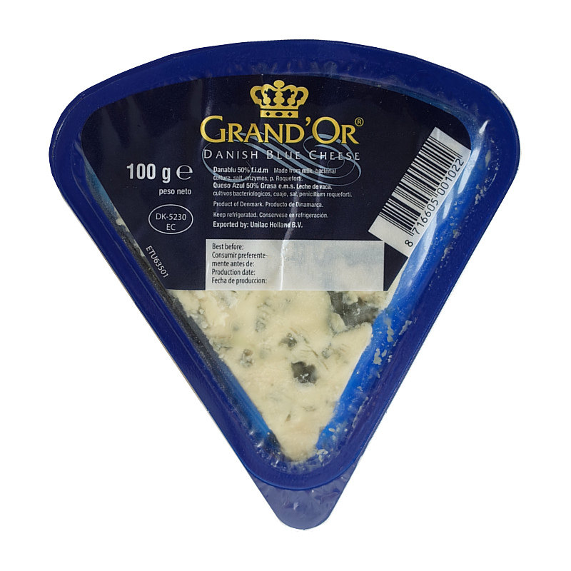 格兰特丹麦蓝纹蓝波奶酪100g 三角形干酪蓝纹芝士Blue cheese|ruв категории закуски/орехи/специальность, сыр/молочные продукты/, Внутренней Монголии сыр - от Buy2taobao.com для оказания профессиональной услуги покупки агента Taobao