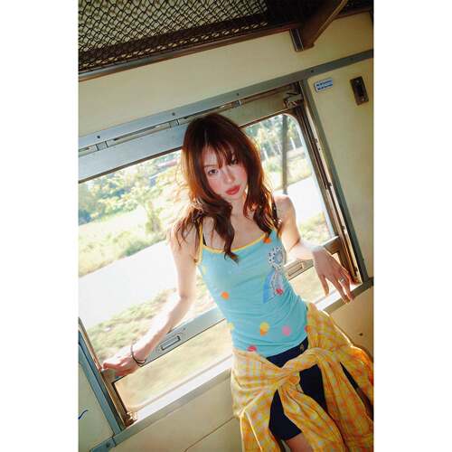 YOUNG STAGE美式辣妹趣味波点吊带背心女夏季多巴胺海边修身上衣