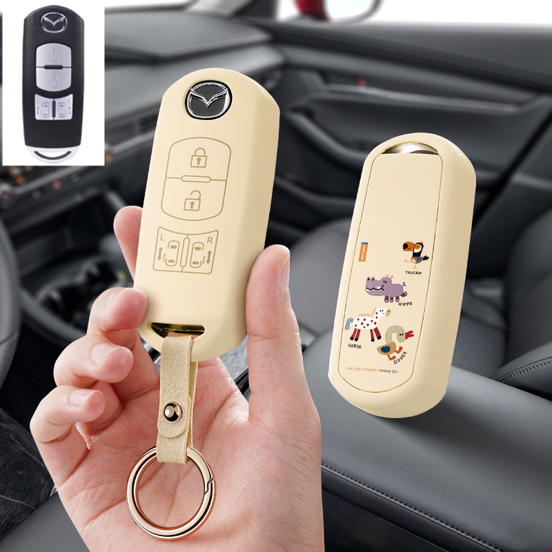 适用2015马自达8汽车钥匙套CX-5遥控器包7保护套20款壳马3扣M8女