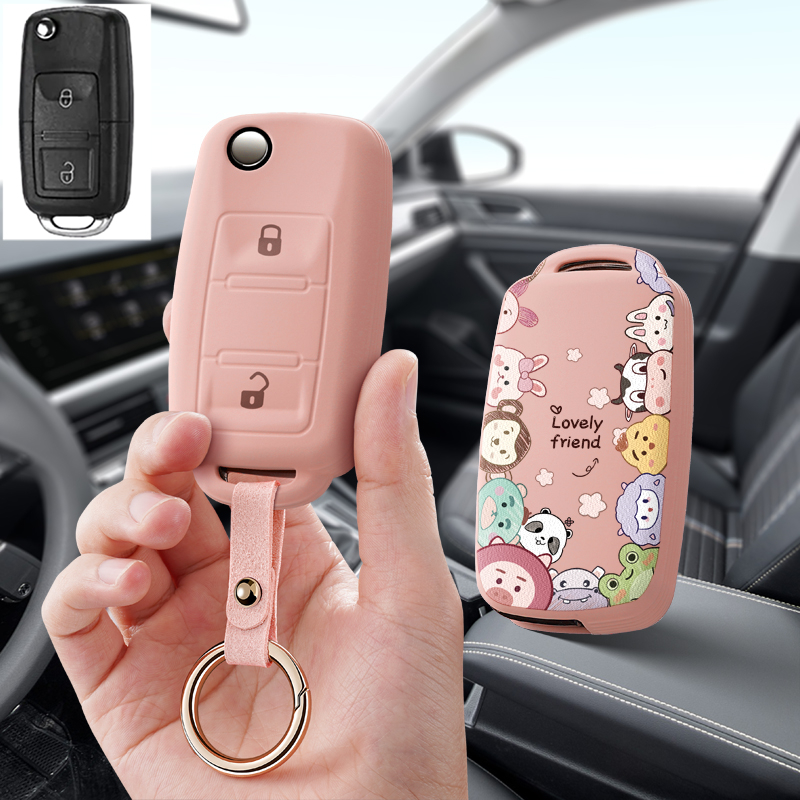 适用金彭雪宝电动三轮车钥匙套银河遥控保护套包扣壳汽车专用男女