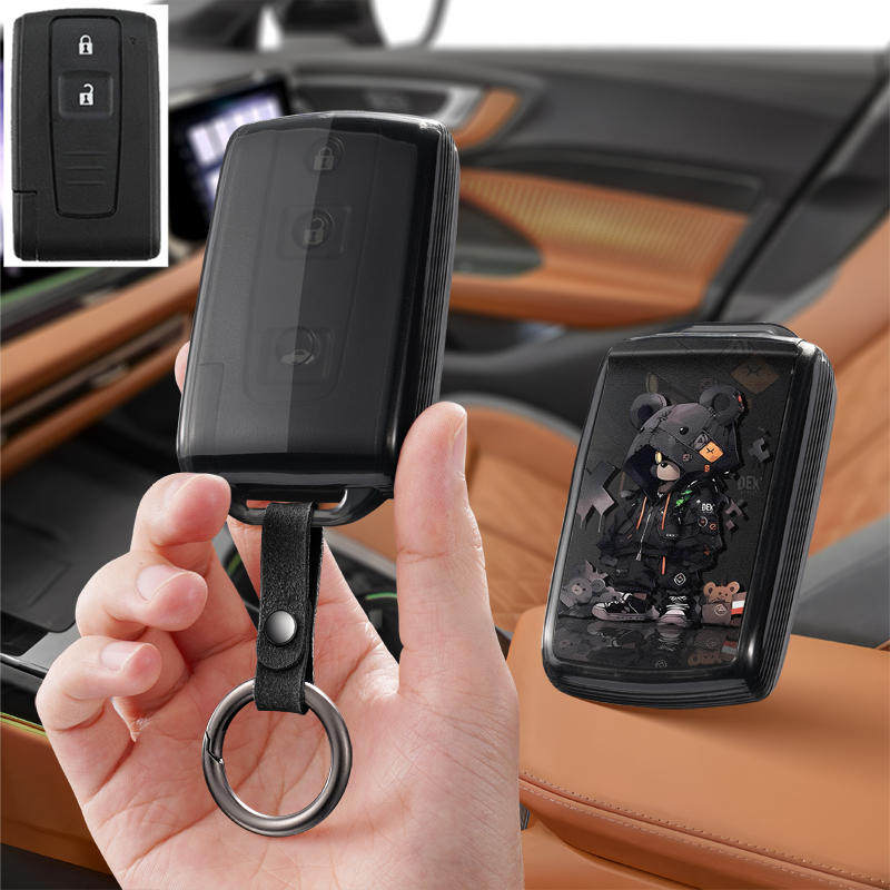 适用丰田08普锐斯2010路放09陆放07老款05汽车钥匙套保护包壳扣女