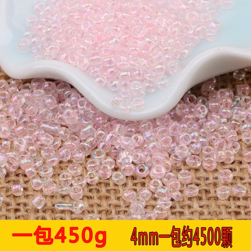 diy玻璃手工项链散珠小米珠
