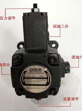 液压油泵VPSF变量叶片泵VP泵液压站电机泵VP40平键VP40-FA3轴19
