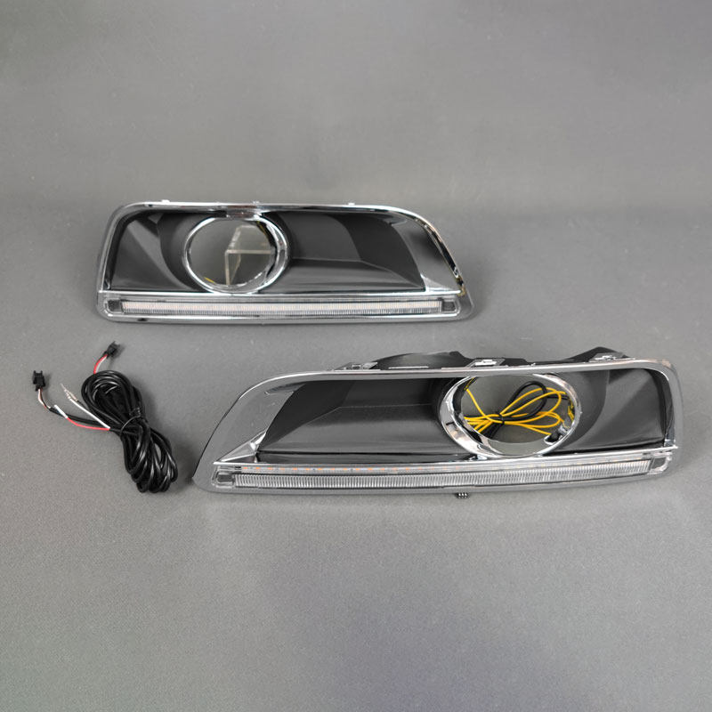 适用于12-15款雪佛兰迈锐宝日行灯前雾灯框改装流水转向灯行车灯