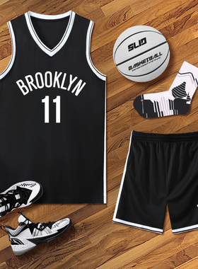 篮网球衣定制11号欧文主客场城市版比赛队服印字儿童篮球服男订做
