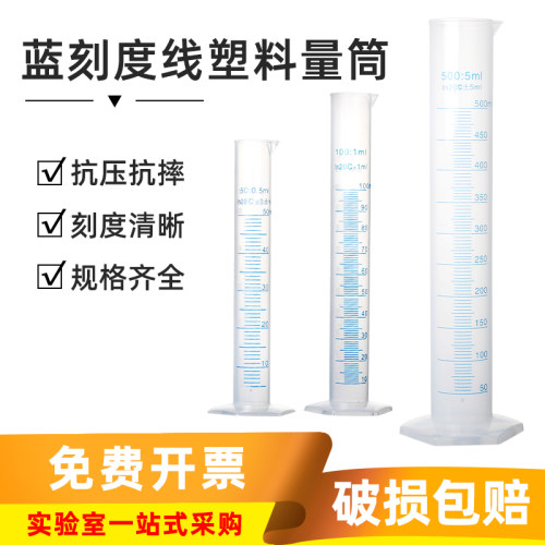 【量大优惠】塑料蓝线量筒!!!