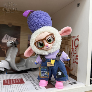 套装 名创优品疯狂动物城17cm羊副市长娃衣衣服换装 着替恶羊背带裤