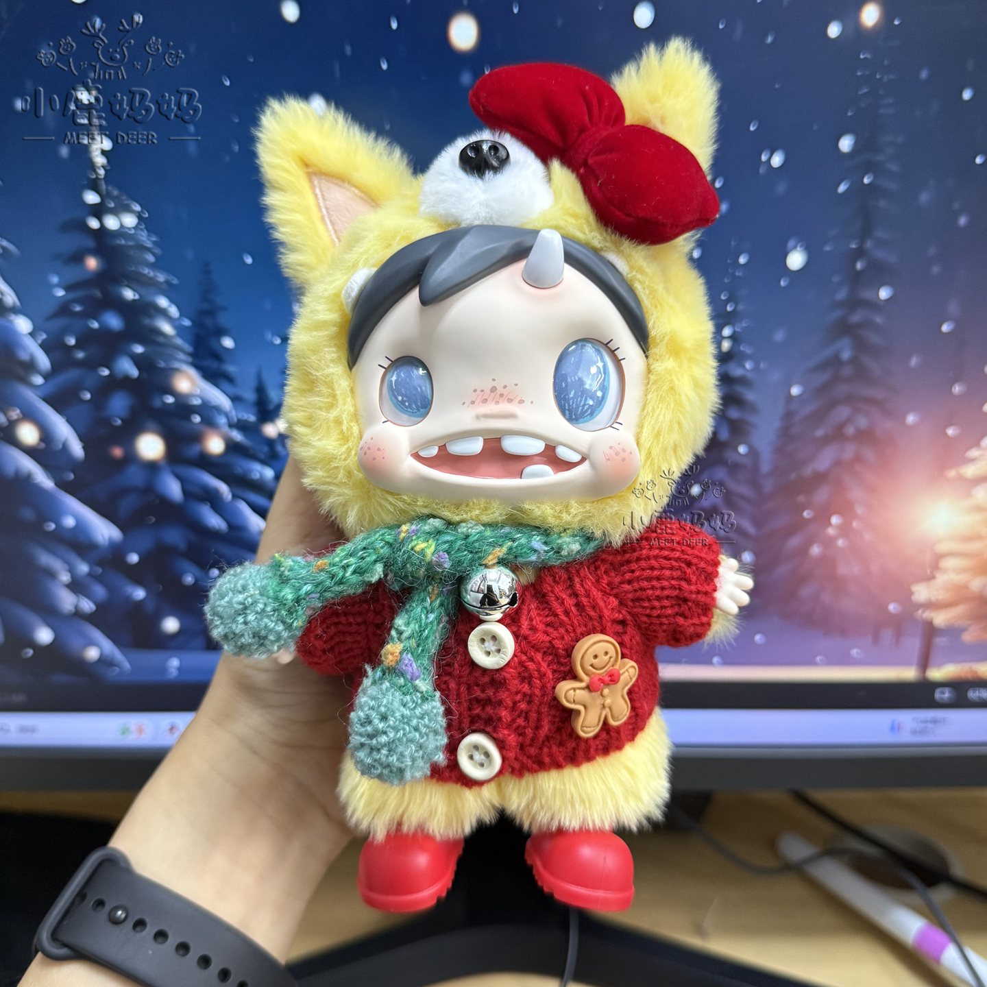 新年圣诞节宝拉娃衣冬装毛衣围巾