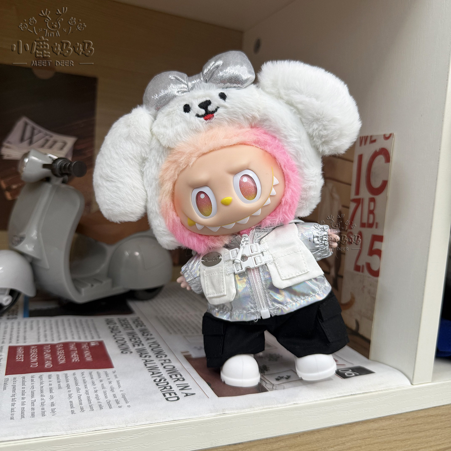 一二三代Labubu潮酷套装拉布布娃衣17cm搪胶盲盒穿搭可爱新年娃衣,模玩/动漫/周边/娃圈三坑/桌游,棉花娃娃/毛绒玩具娃衣,淘宝优惠券,粉丝福利购,淘宝优惠卷