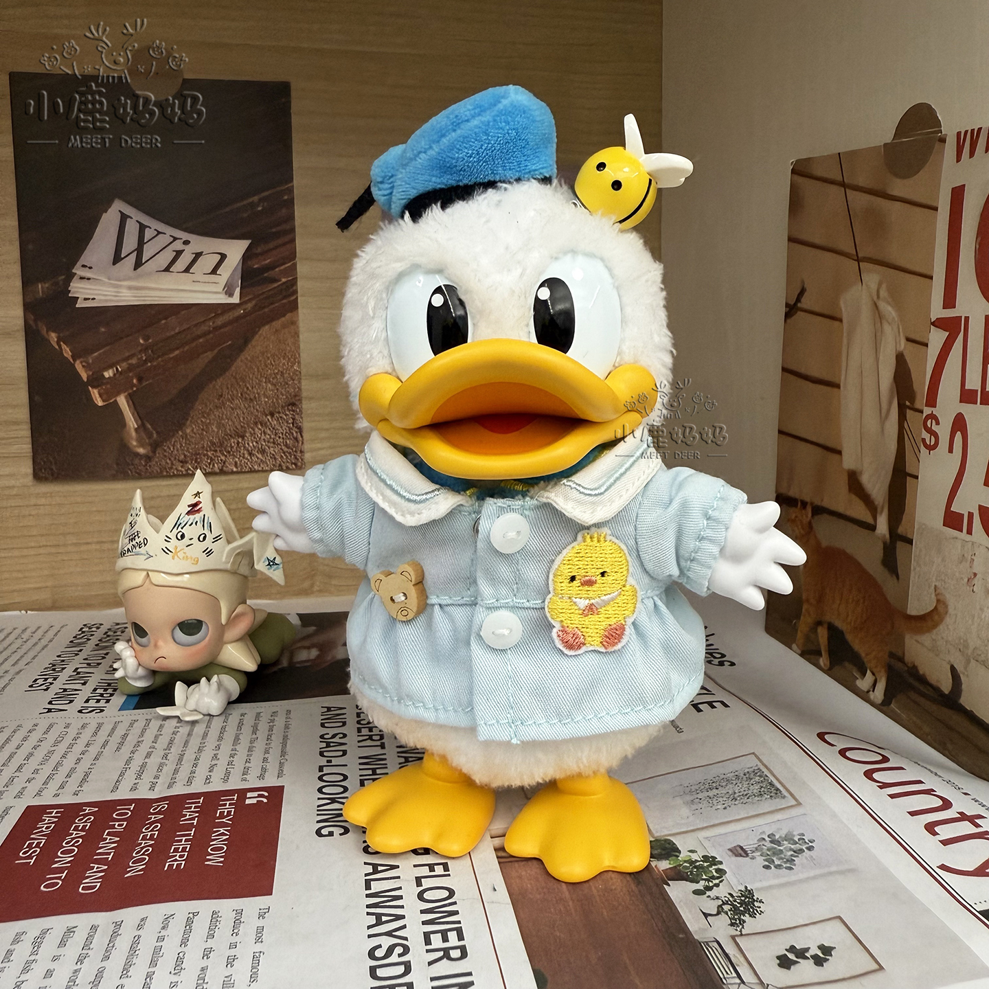 泡泡玛特搪胶唐老鸭黛西娃衣着替